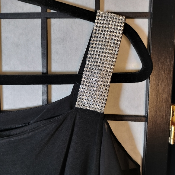 MSK Side-Draped Cold-Shoulder Jumpsuit Black Size 3XL - Picture 4 of 10